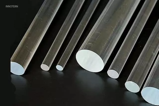 Átlátszó plexi rudak különböző átmérőben, precíz műanyag megmunkáláshoz